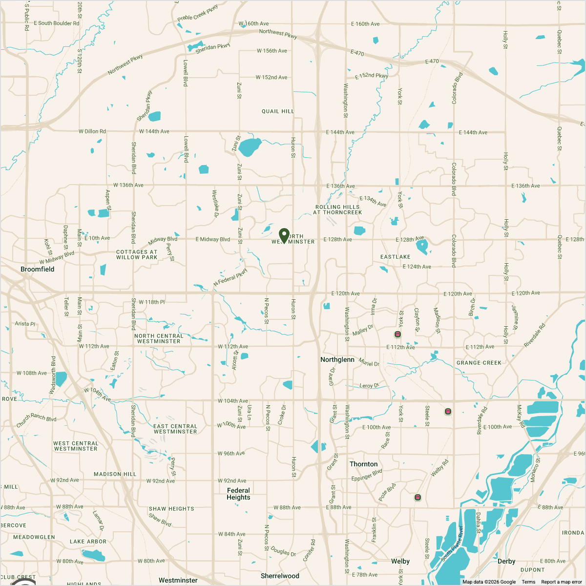 Map showing Map — Westminster Outpatient Alt